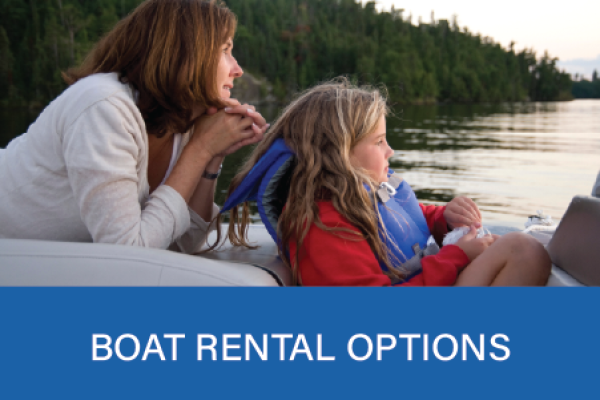 Mom and daughter on sunset boat rental on Lake Simcoe